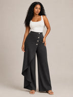 Loovay Sorelia Palazzobroek, Hoge Taille met Knoopdetails