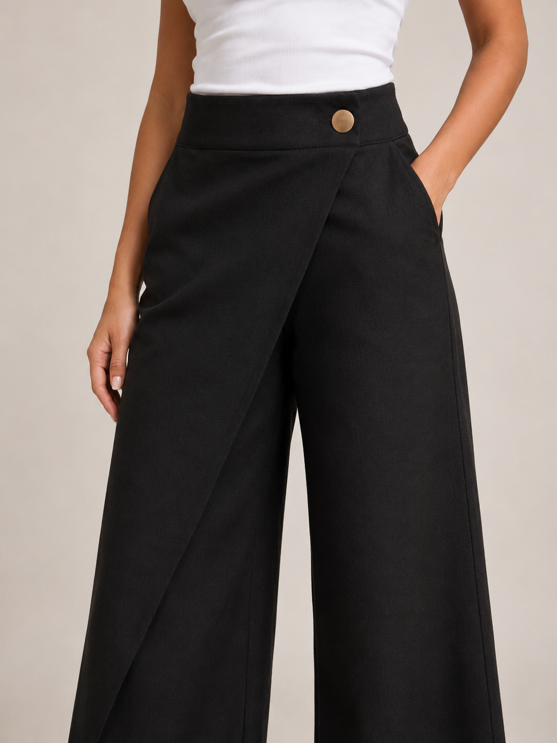 Loovay Nivelle Katoenen Broek met Elastische Taille