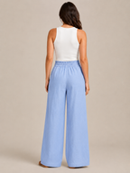 Loovay Nivelle Katoenen Broek met Elastische Taille