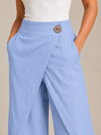 Loovay Nivelle Katoenen Broek met Elastische Taille