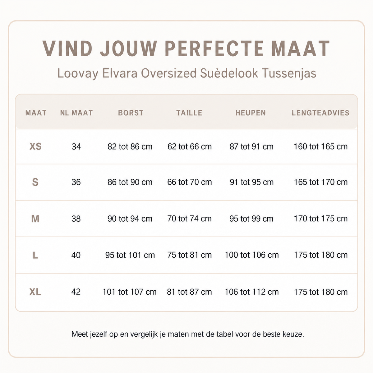Loovay Elvara Oversized Suèdelook Tussenjas