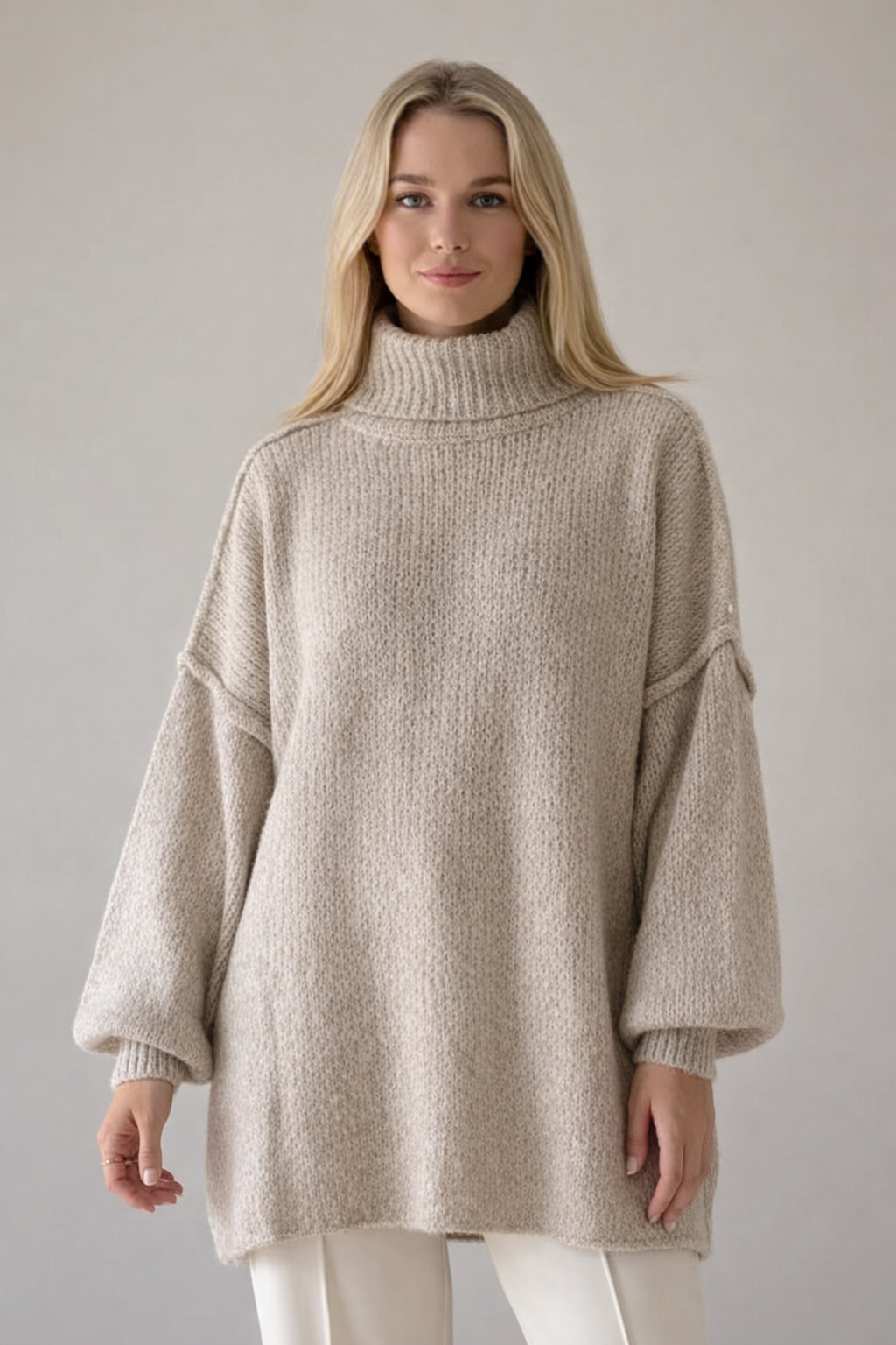 Loovay Cloud, Oversized Gebreide Coltrui