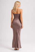 Loovay Sculpt, Strapless Maxi-Jurk met Corsetdetails