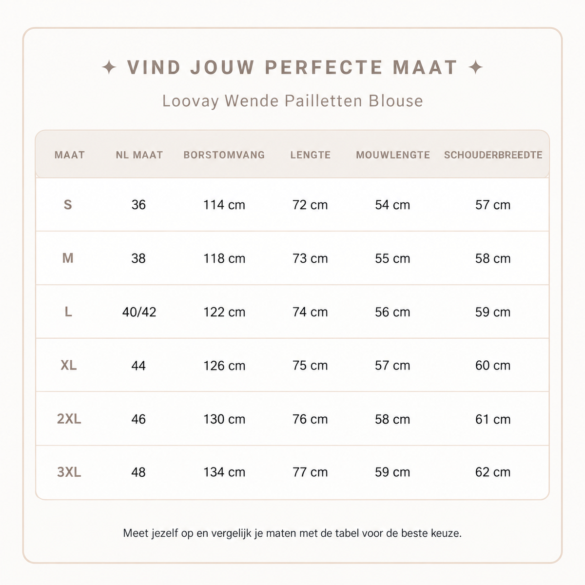 Loovay Virelle Pailletten Blouse