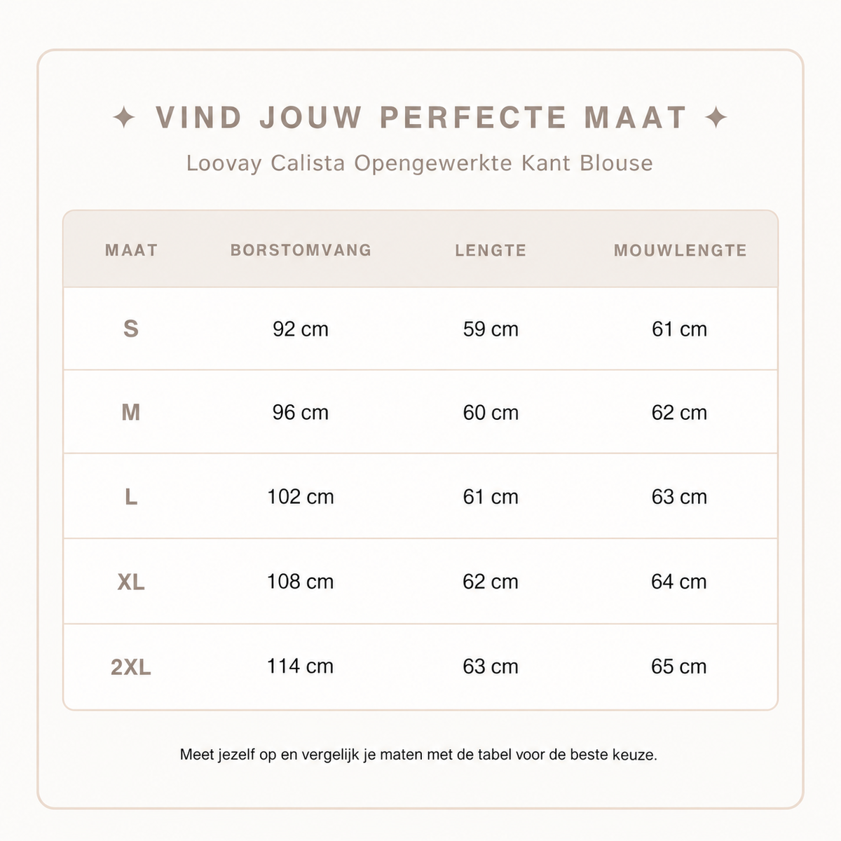 Loovay Calista Opengewerkte Kant Blouse
