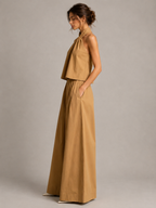 Loovay Zarevia Halterset met Wide Leg Broek