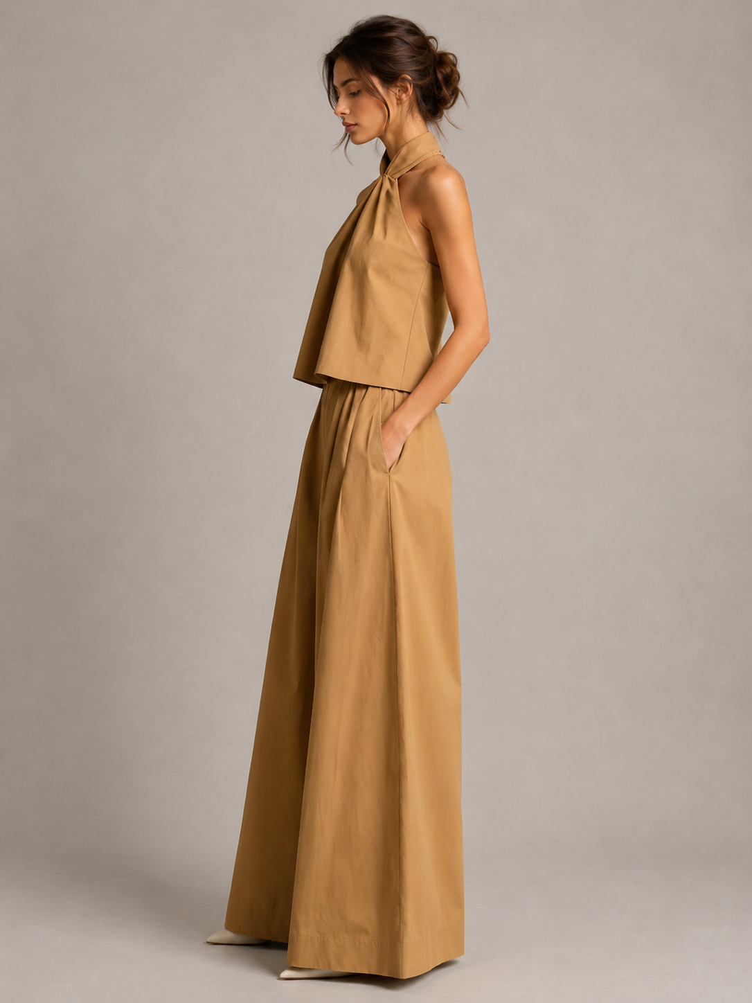 Loovay Zarevia Halterset met Wide Leg Broek
