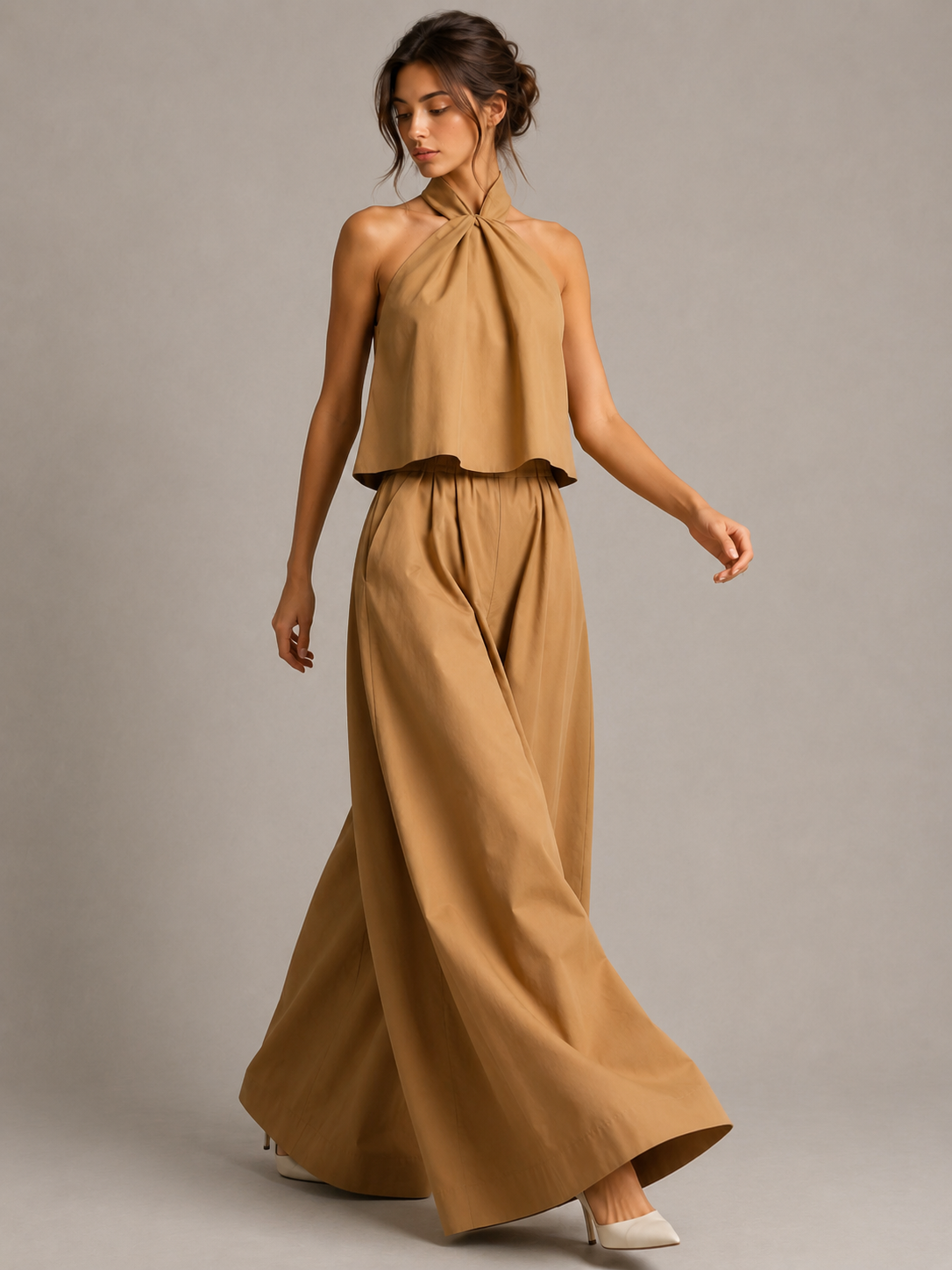 Loovay Zarevia Halterset met Wide Leg Broek