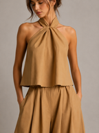 Loovay Zarevia Halterset met Wide Leg Broek