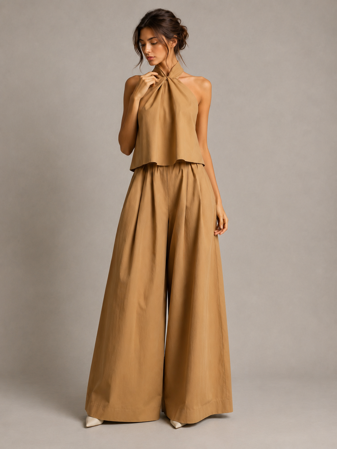 Loovay Zarevia Halterset met Wide Leg Broek