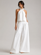 Loovay Zarevia Halterset met Wide Leg Broek