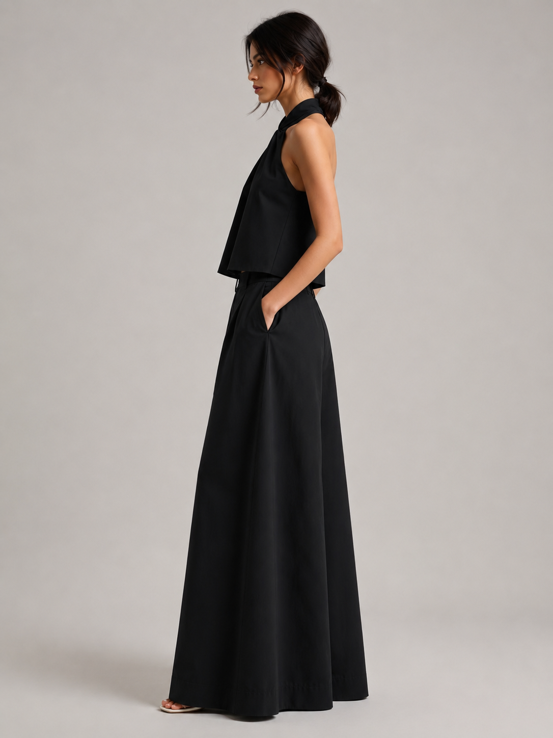 Loovay Zarevia Halterset met Wide Leg Broek