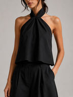 Loovay Zarevia Halterset met Wide Leg Broek