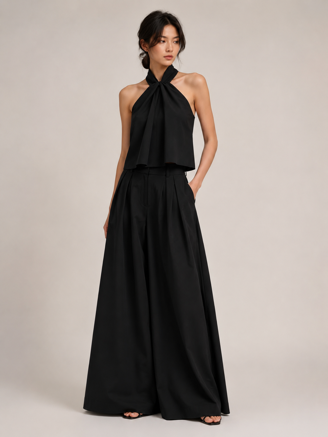 Loovay Zarevia Halterset met Wide Leg Broek