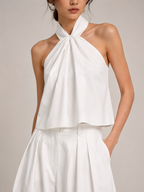 Loovay Zarevia Halterset met Wide Leg Broek
