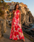Loovay Florévia, One Shoulder Maxi-Jurk met Bloemenprint