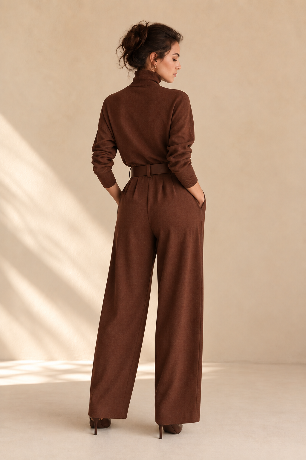 Loovay Avenor Tweedelige Set, Coltrui & Wide Leg Broek