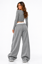 Loovay Riva Lounge Set met Wide Leg Broek