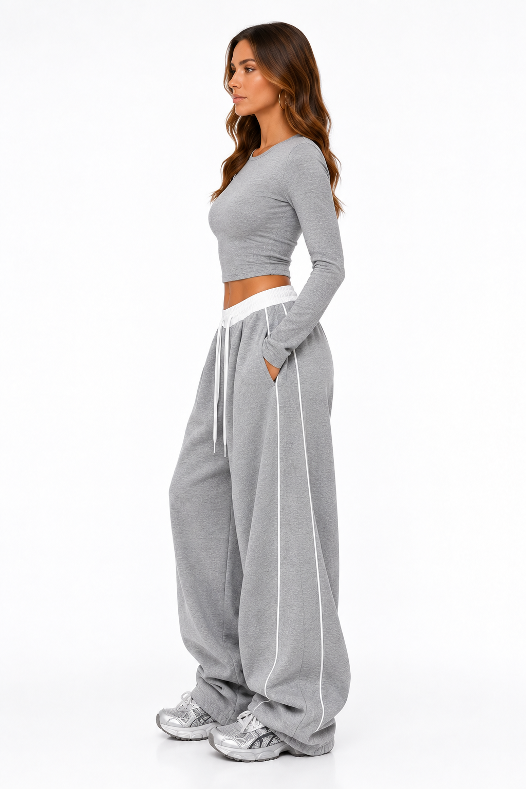 Loovay Riva Lounge Set met Wide Leg Broek