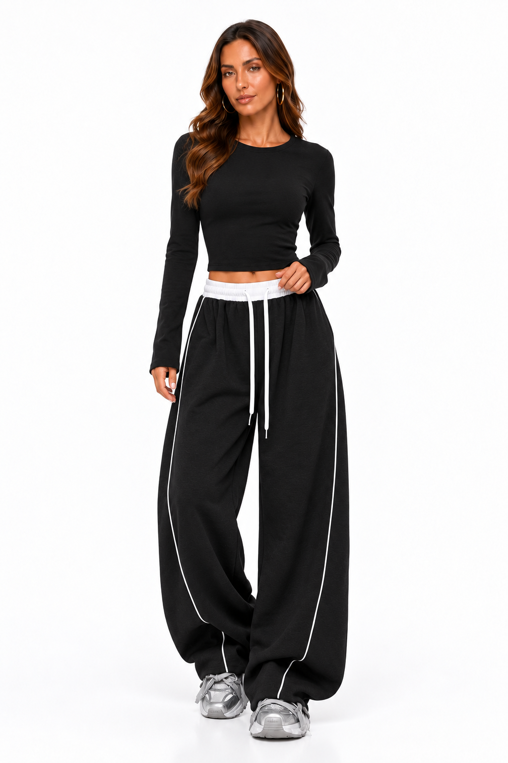 Loovay Riva Lounge Set met Wide Leg Broek