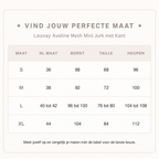 Loovay Aveline Mesh Mini Jurk met Kant