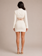 Loovay Virelia Set, Tweedelige Set met Cropped Blazer