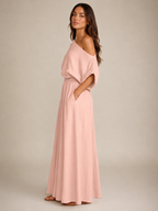Loovay Aerelle Tweedelige Set, Asymmetrische Top en Wide Leg Broek