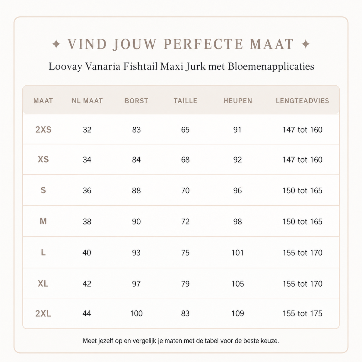 Loovay Vanaria Fishtail Maxi Jurk met Bloemenapplicaties