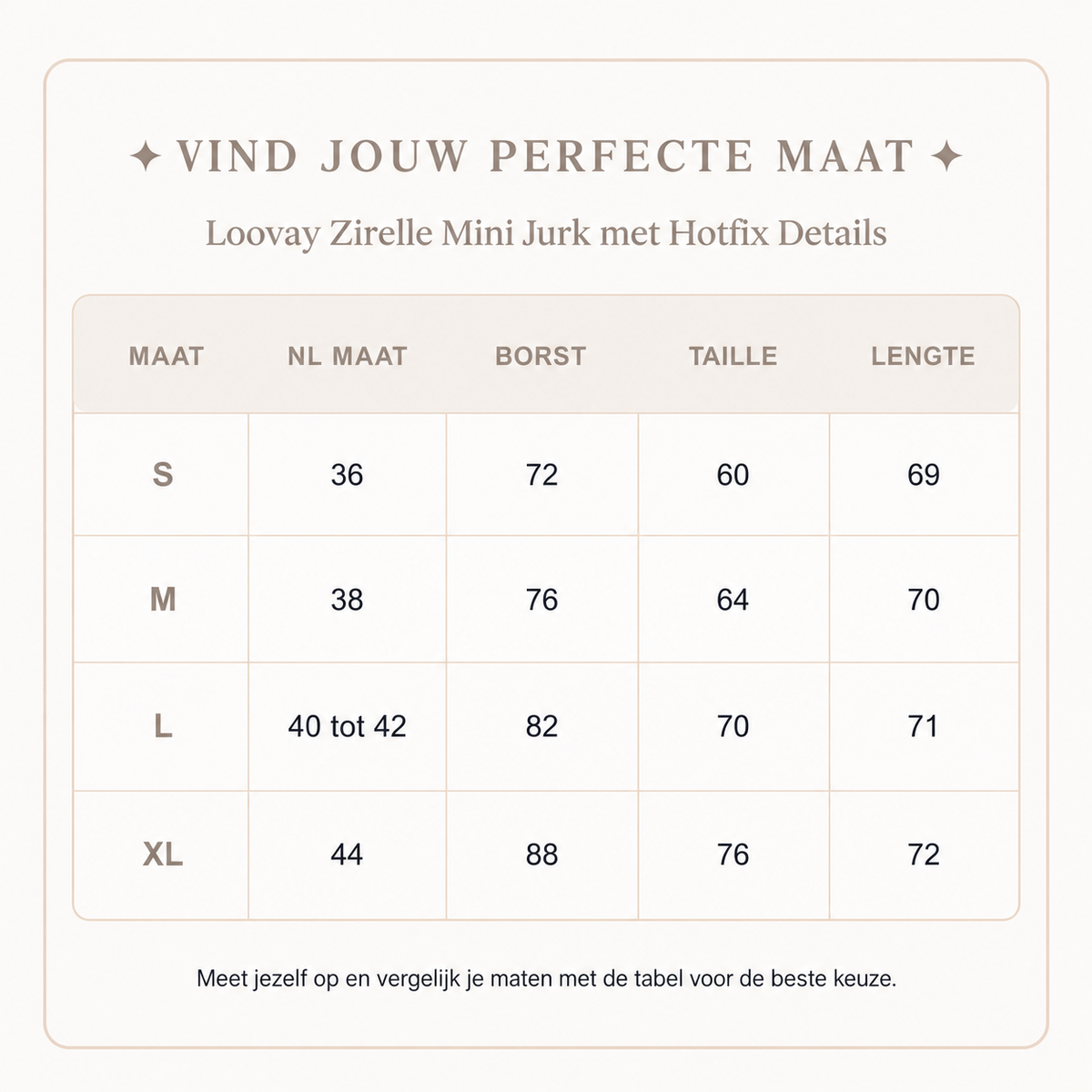 Loovay Zirelle Mini Jurk met Hotfix Details