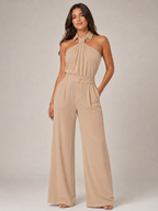 Loovay Halora Jumpsuit, Halterhals en Palazzo Broek