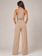Loovay Halora Jumpsuit, Halterhals en Palazzo Broek