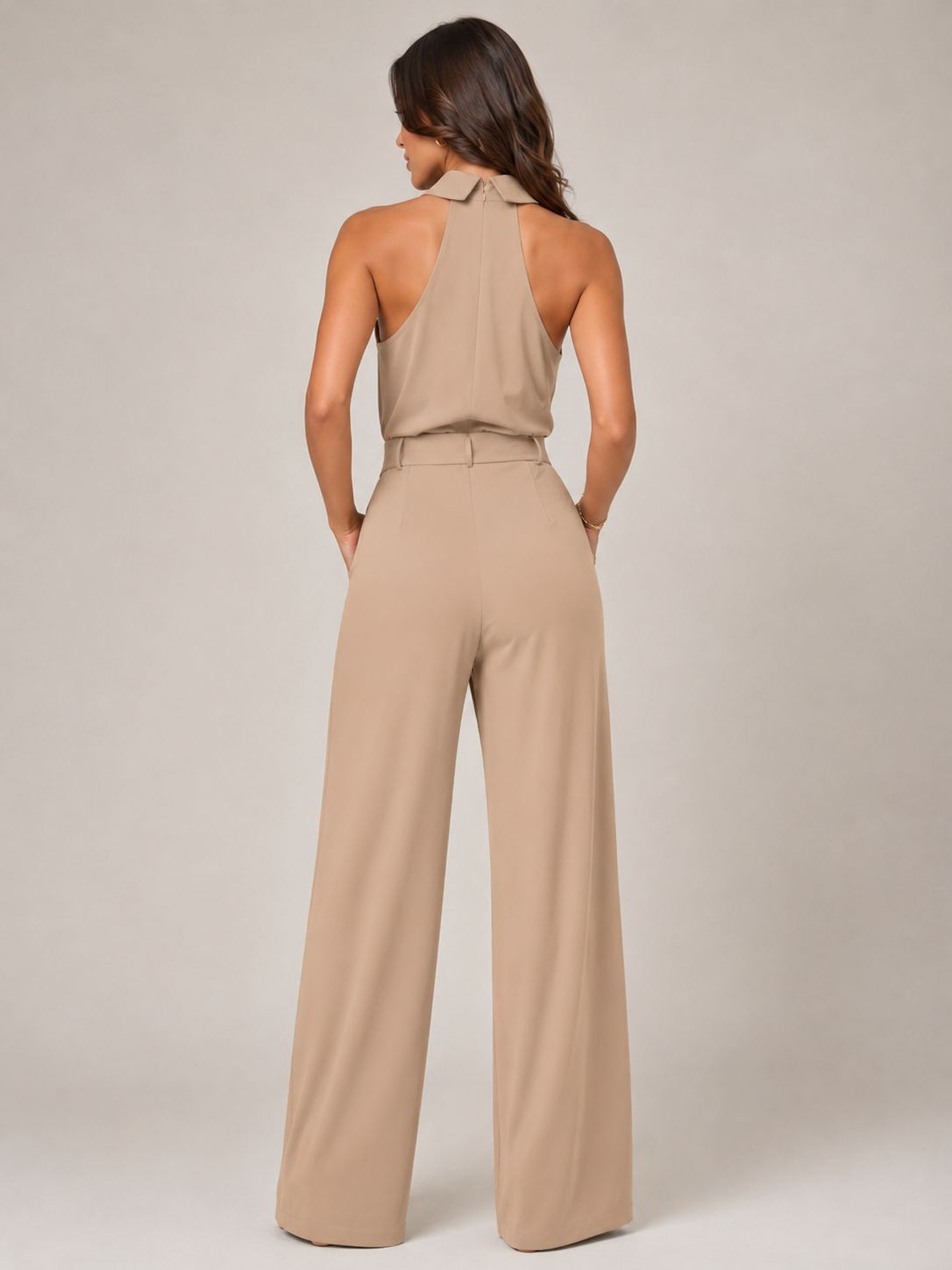 Loovay Halora Jumpsuit, Halterhals en Palazzo Broek