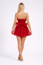 Loovay Celestia Jurk, Strapless Glitter Design