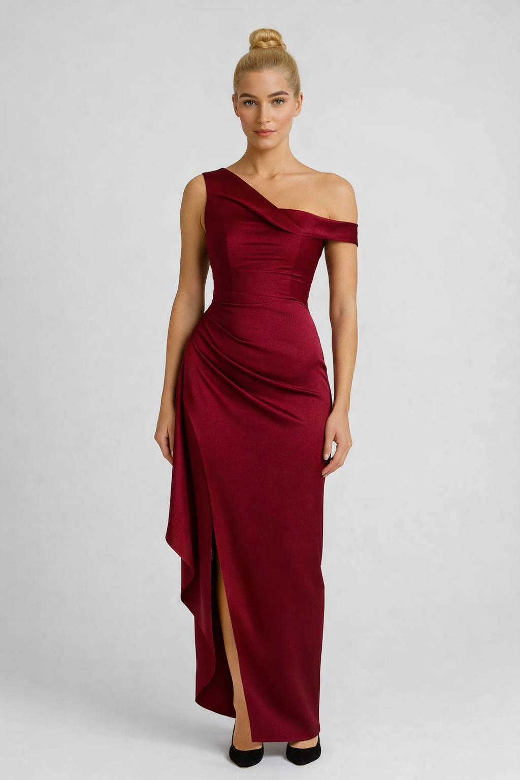 Loovay Evoleta Jurk, Asymmetrische Drapering