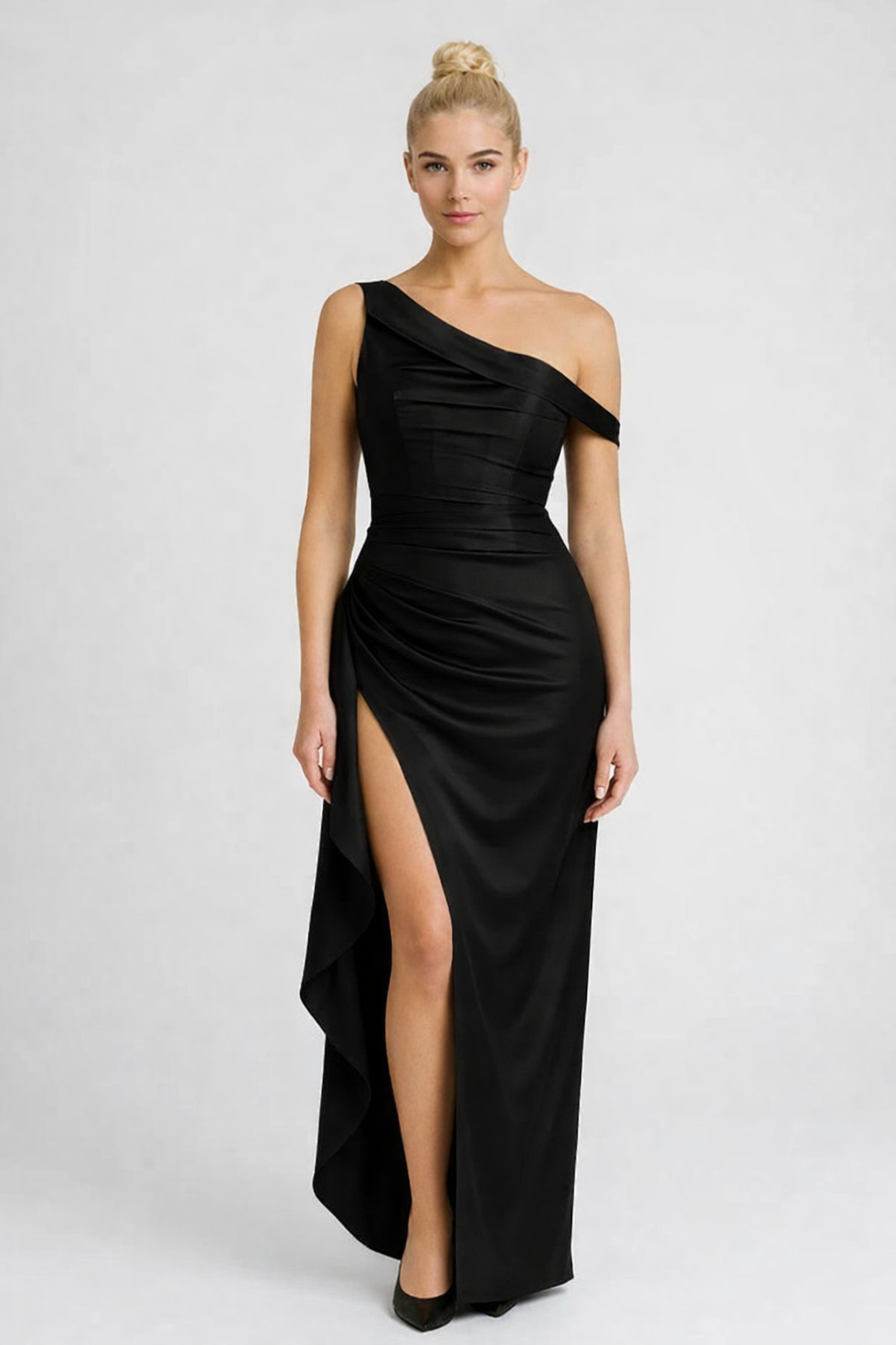 Loovay Evoleta Jurk, Asymmetrische Drapering