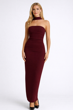 Loovay Selvaria Jurk, Strapless Sjaaldetail