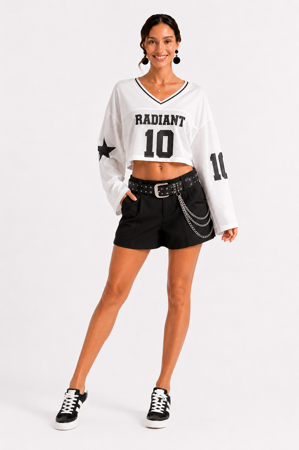 Loovay Virella Top, Cropped Streetwear met Statement Print
