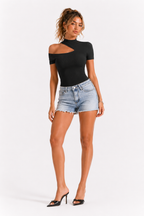 Loovay Éclipsa Top, One-Shoulder met Cut-Out Detail