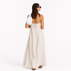 Loovay Solévara Jurk, Strapless Maxi met Linnen Look