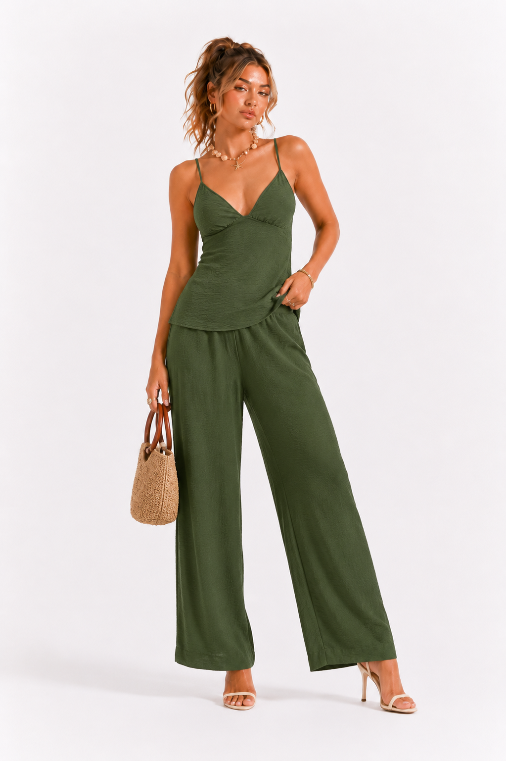 Loovay Élanoire Set, Camisole Top met Wijde Broek