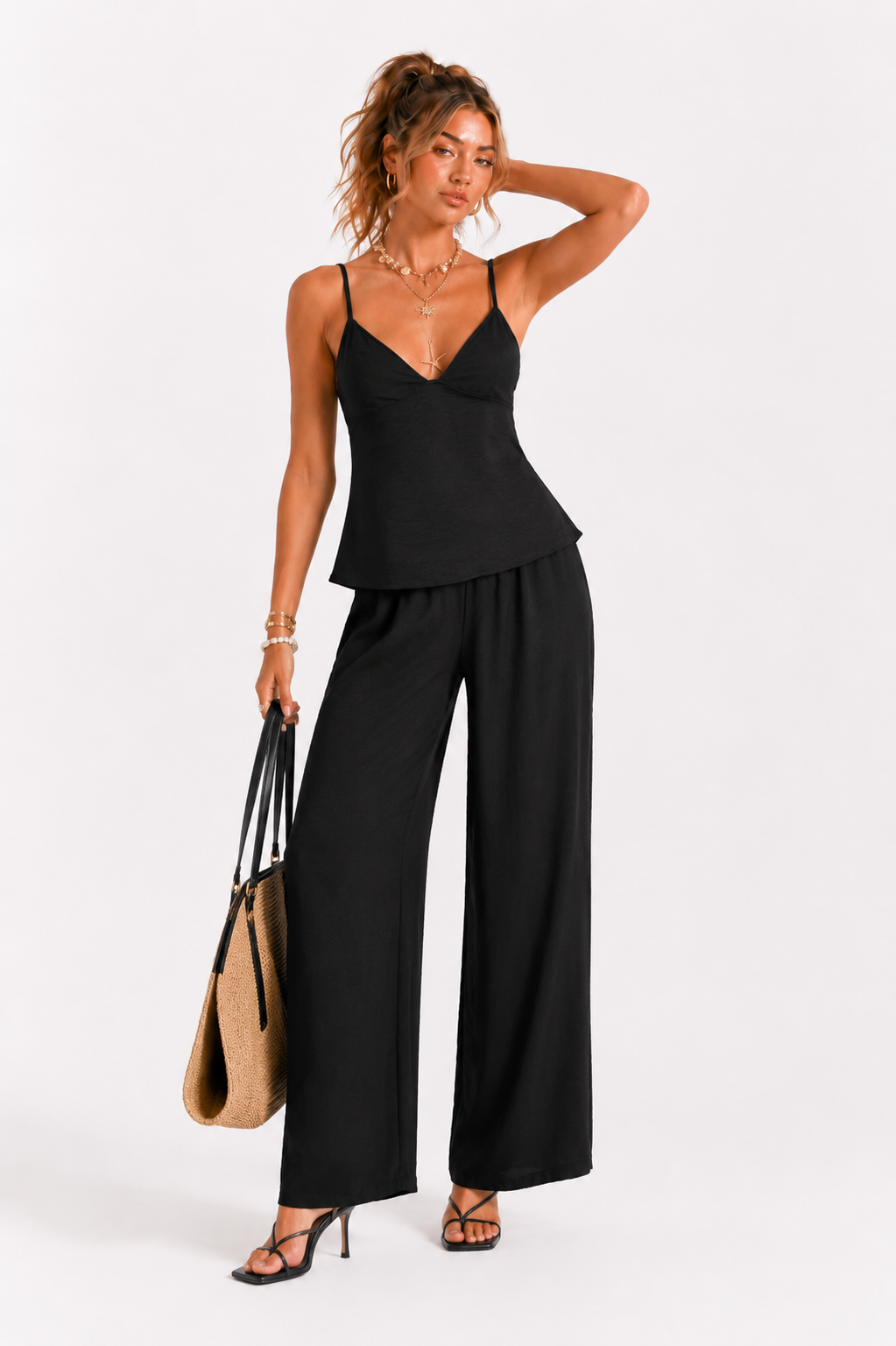 Loovay Élanoire Set, Camisole Top met Wijde Broek