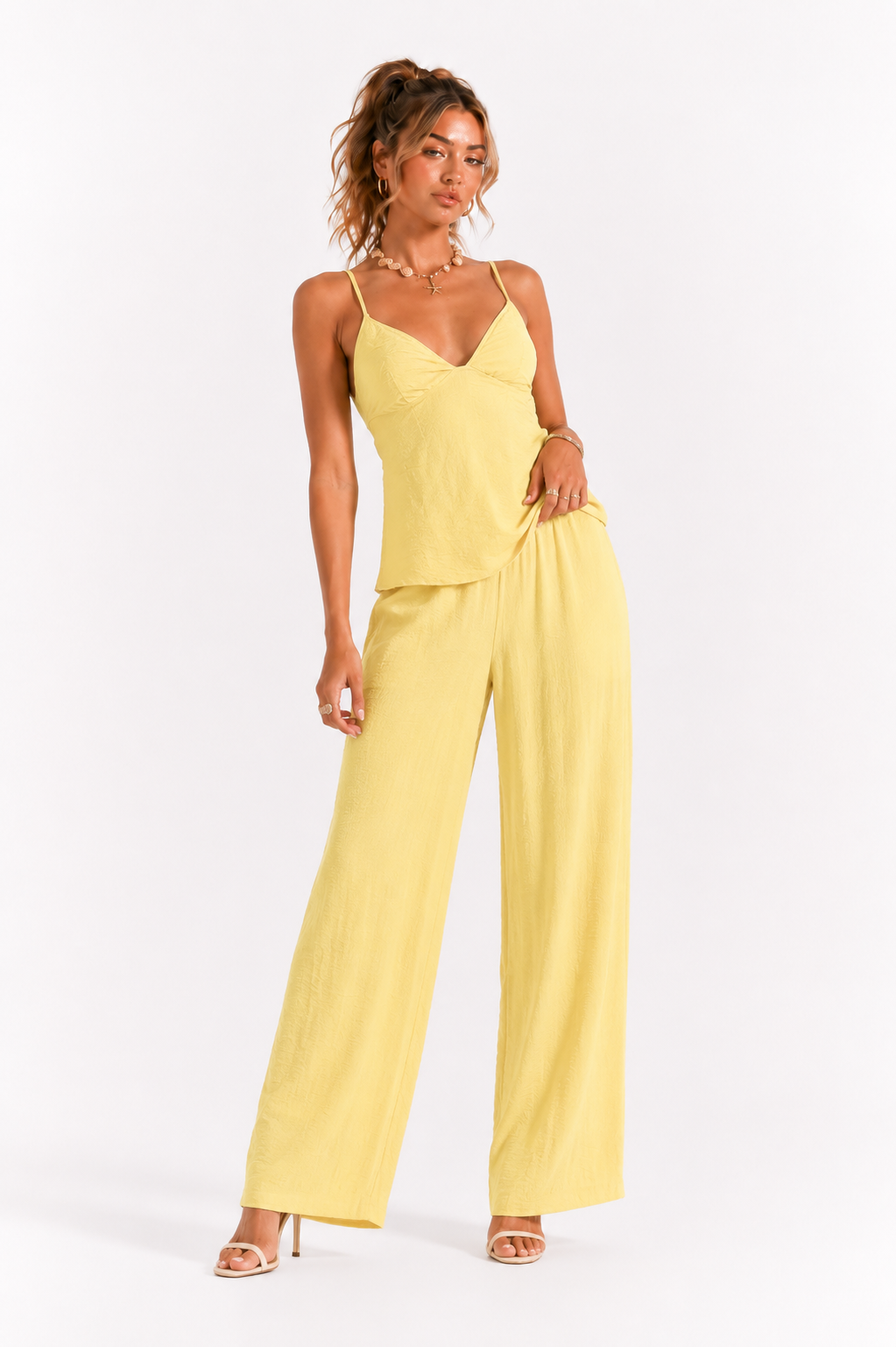 Loovay Élanoire Set, Camisole Top met Wijde Broek