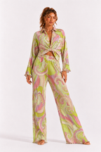 Loovay Valloria Set, Blouse met Wide Leg Broek