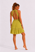 Loovay Seraphéa Jurk, Halter Midi met Kantdetails