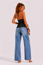 Loovay Solézia Top, Halter met Franjes