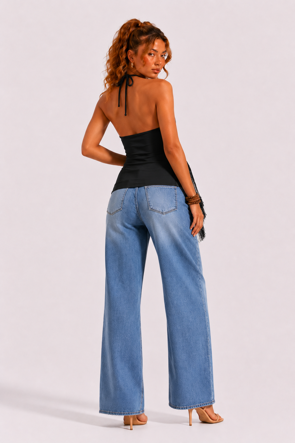 Loovay Solézia Top, Halter met Franjes