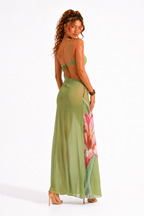 Loovay Floréssa Jurk, Maxi met Bloemenprint en Open Rug