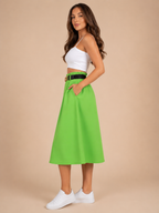 Loovay Limea, Hoge Taille Midi-Rok