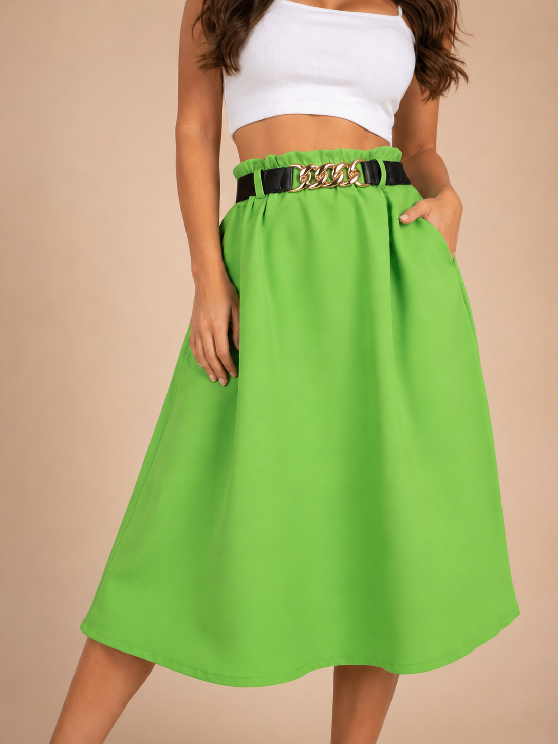 Loovay Limea, Hoge Taille Midi-Rok