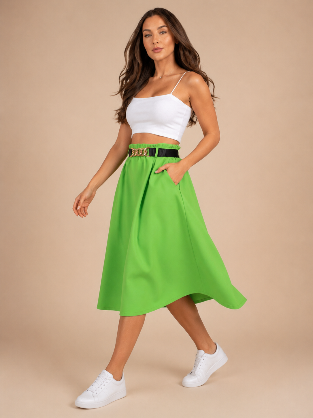 Loovay Limea, Hoge Taille Midi-Rok
